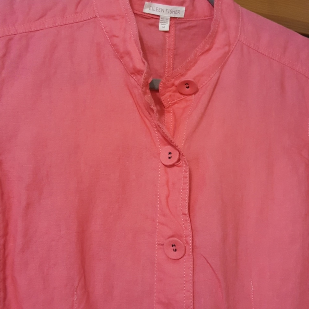 Eileen Fisher Irish linen lightweight jacket - Picture 2 of 5